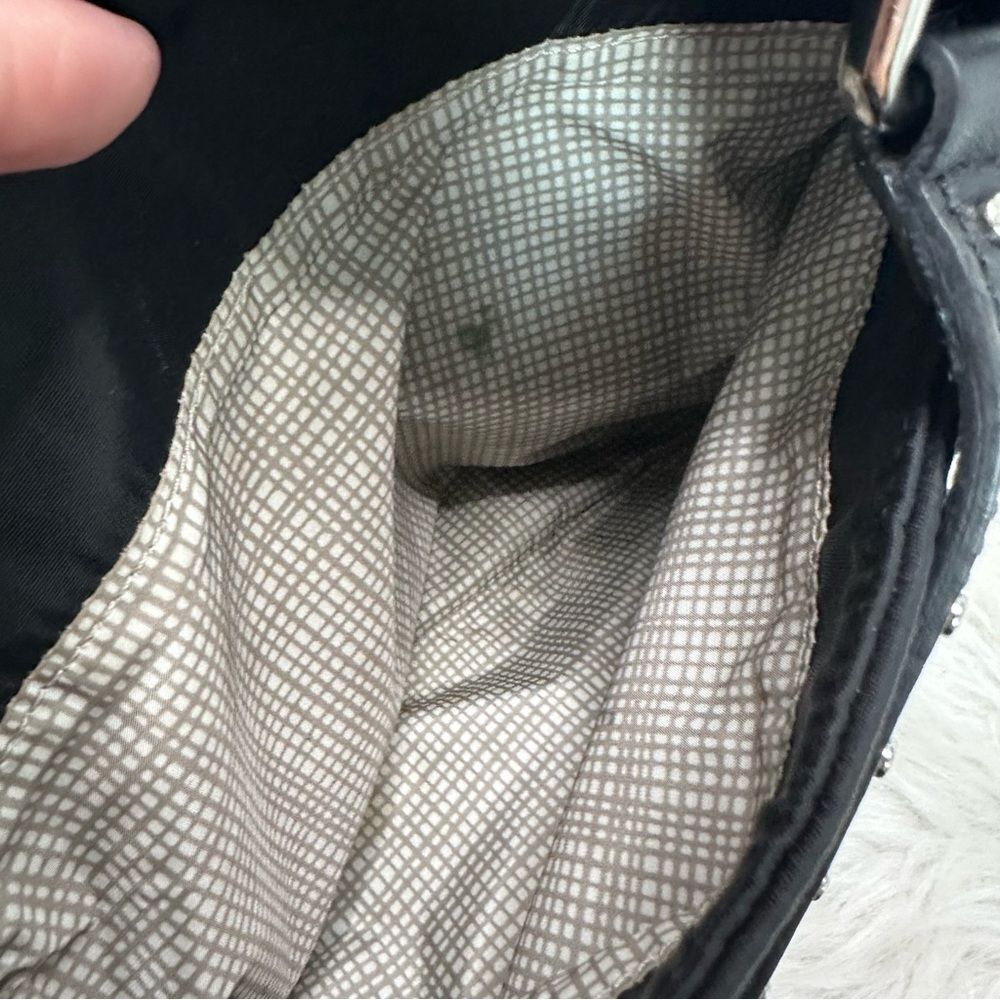 BRIGHTON Black Nylon Crossbody Bag with Silver Accents - Picture 10 of 12